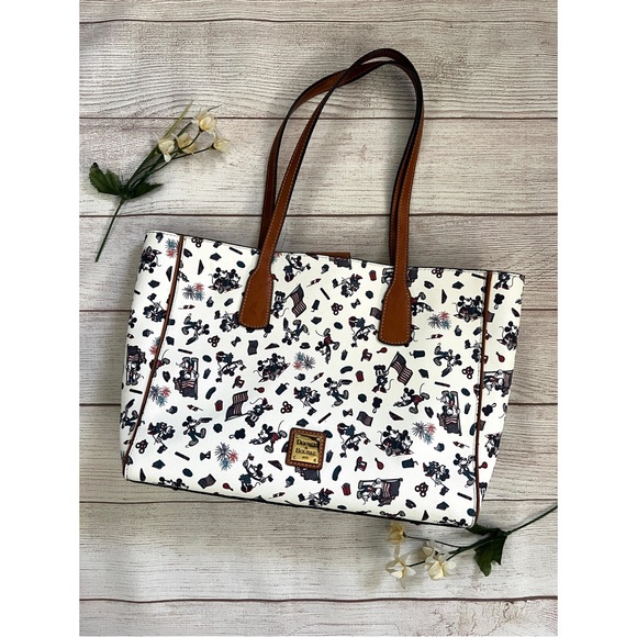 Dooney & Bourke Handbags - Dooney & Bourke Disney Mickey & Minnie Americana 20 Tote Bag